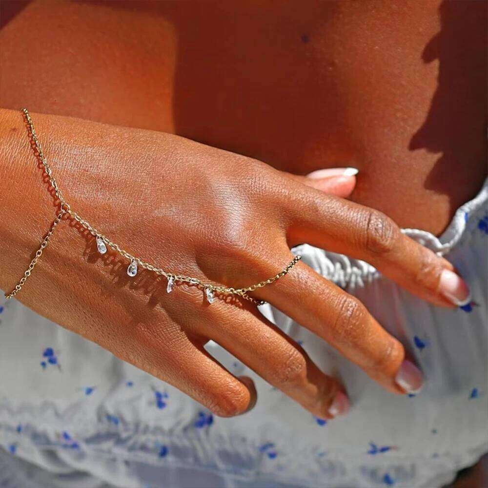 Aide S925 Sterling Silver Octagram Pendant Finger Bracelets Fashion Adjustable Chains Jewelry for Women Star Charm Bracelet