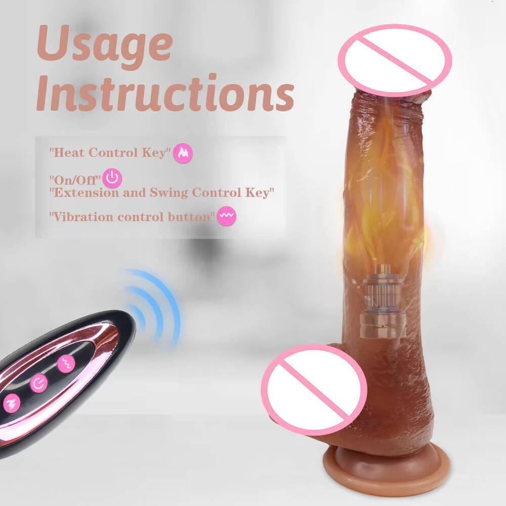 Thrusting Liquid Silicone Heating Dildos Silicone 12 Inch Realistic Big Dildos Vibrator