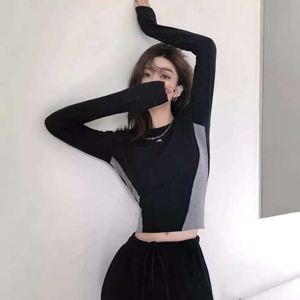 Sweet and Spicy Short T-Shirt Base Shirt for Women Early Autumn Slim Fit Inner Wear Dance Costume Jazz Top Unique Design