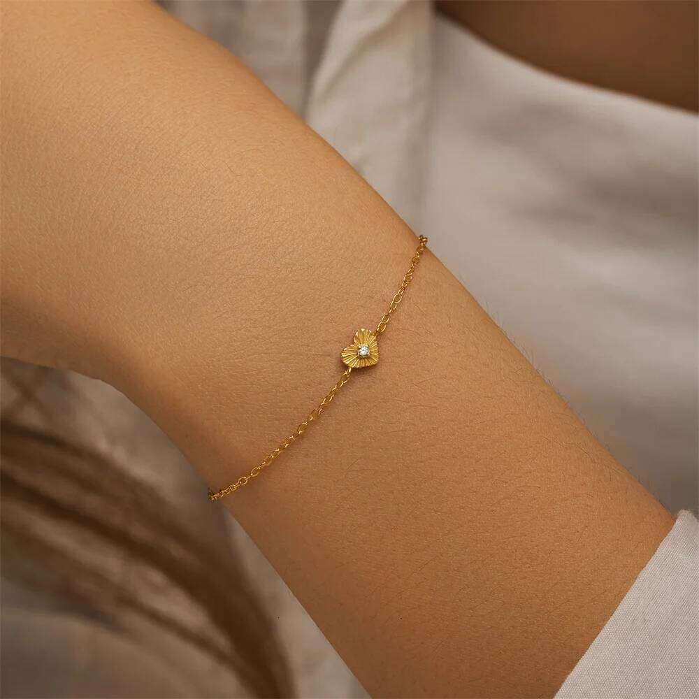 Aide 925 Sterling Silver Star Inlaid Opal With Mini Zircon Chain Bracelet For Women High Quality Elegant K Gold Jewelry Gift