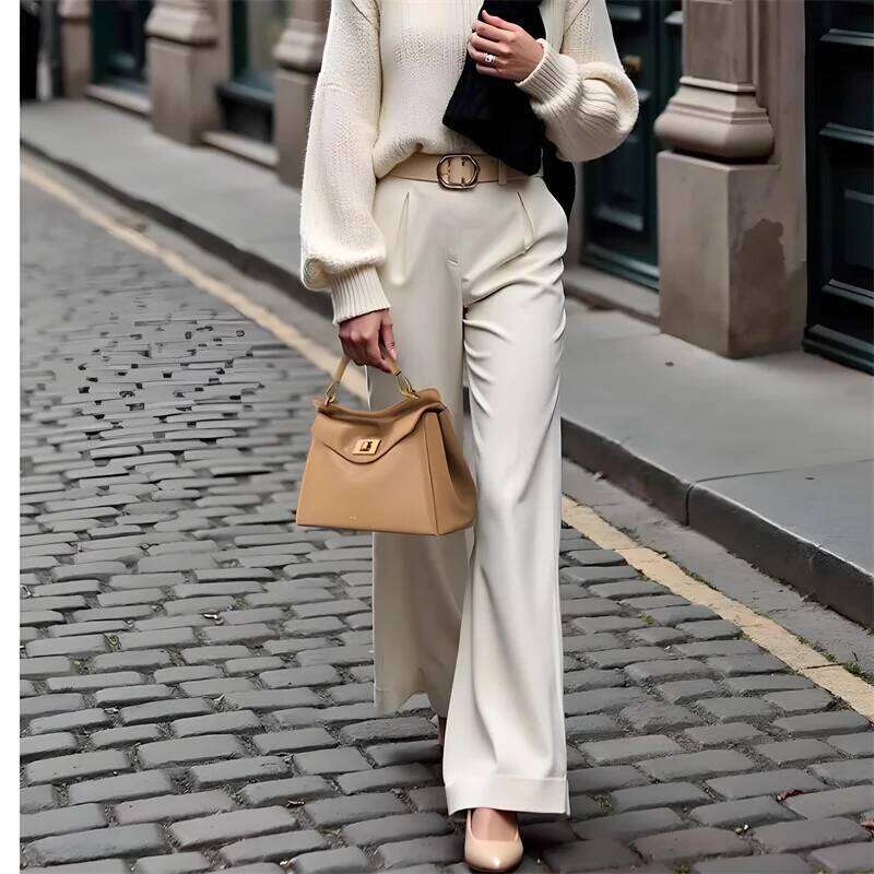 Lucia Lock Crossbody Premium Leather Adjustable Strap Versatile Handbag Purse Shoulder Bag JINXIANGGUO TOTE