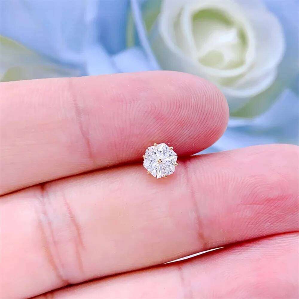 Aide 925 Sterling Silver 18K Gold Plate 1PC Simple Design Color Zircon Thick Bottom Piercing Earring For Women Daily Party Jewel