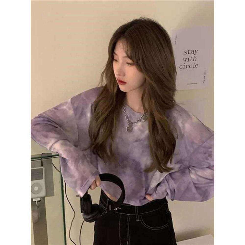 T-Shirts Women Tie Dye Casual Trendy Elegant Sun-proof Sexy Ladies Tees Teens Sheer Tops Summer Hot Selling Beach Simple Cozy