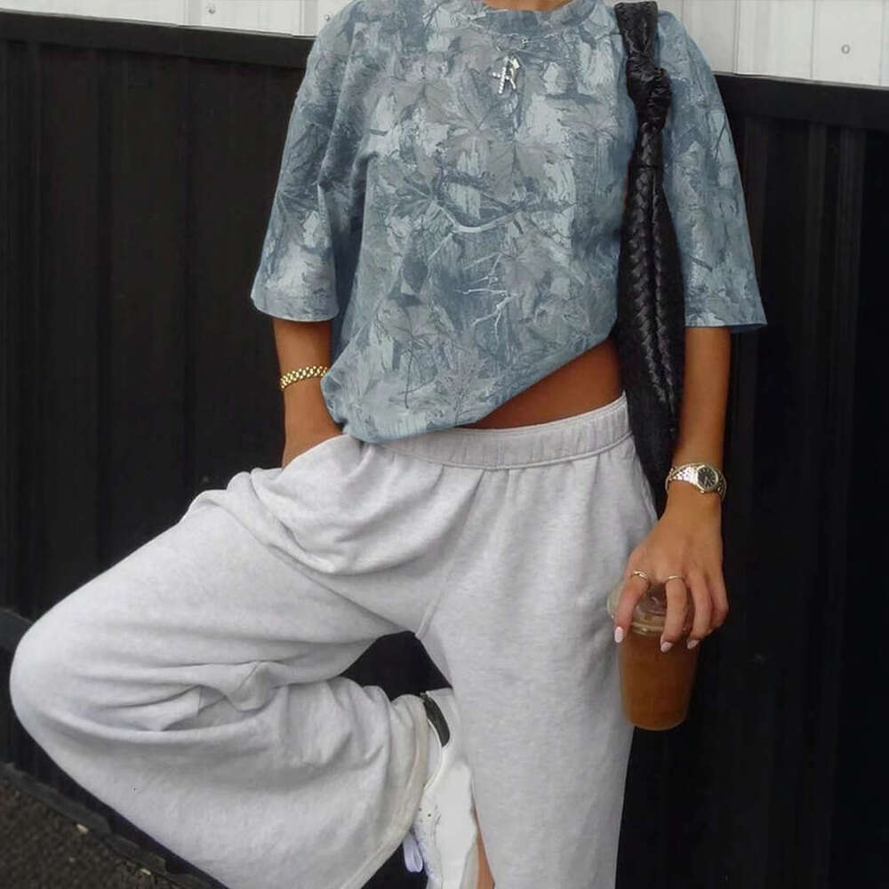 European and American Trend Round Neck Printed Short Summer Thin Trendy Brand Half Sleeve T-Shirt Loose Casual Cross-Border