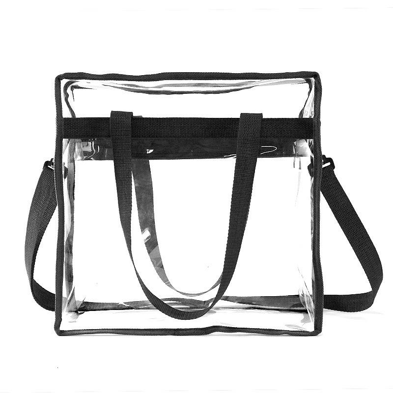 Hot Sale New Women's PVC Shoulder Crossbody Transparent Jelly Bag Fashion Large Capacity Handbag Simple In Stock