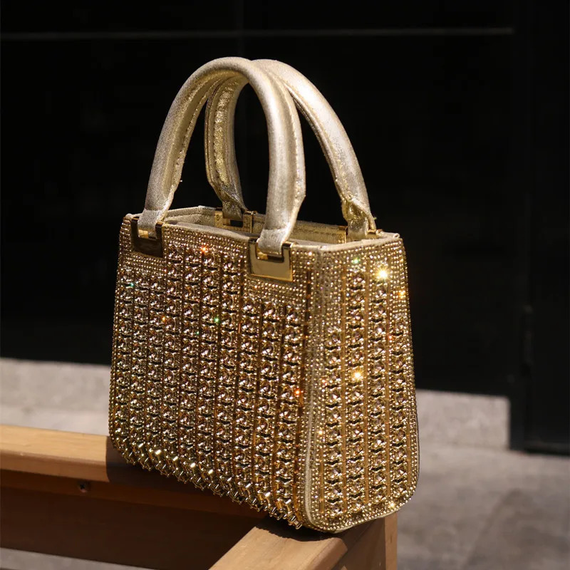 High-end Crystal Diamond Women Evening Clutch Bag Fashion Big Rhinestone Wedding Party Handbags Shoulder Bag 251231