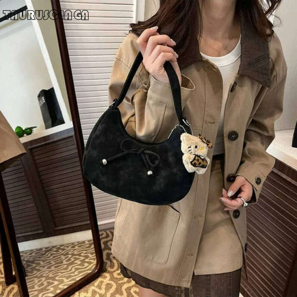 TAURUSCIAGA New Fashion Casual Hobo Women Bow Handle Crossbody Shoulder Simple Elegant Comfortable and Texture Versatile Storage Bag