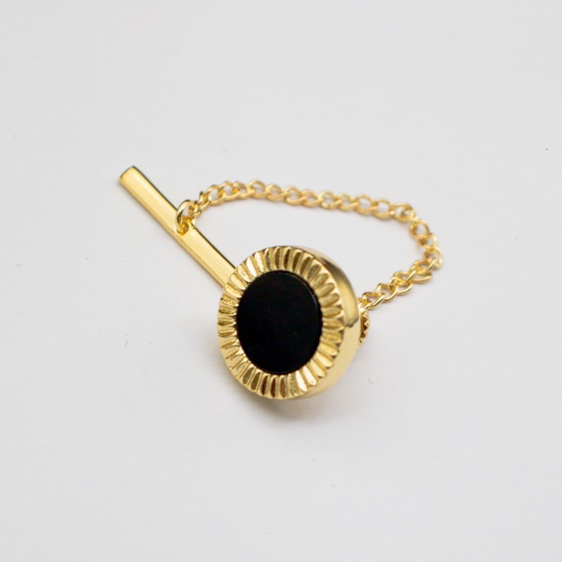 HAWSON Men's Tie Pins Square Tie Tacks with Chain for Men Necktie Accessory