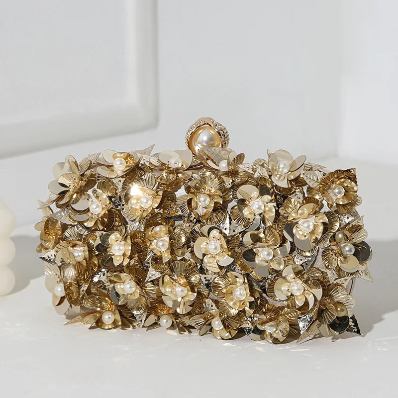 Fashion explosion handmade beaded gradual change flower handbag dinner bag ladies banquet evening bag 251231