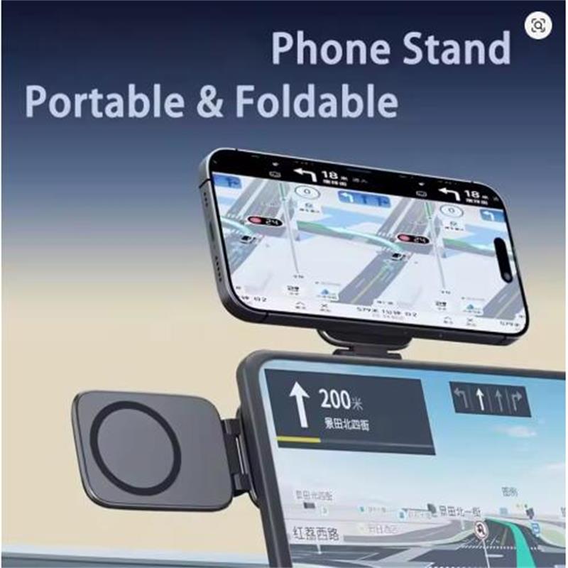 Car Ultra-thin Phone Holder Foldable Magnetic Phone Stand Multifunctional Navigation Vehicle Mounted Mobile Stand