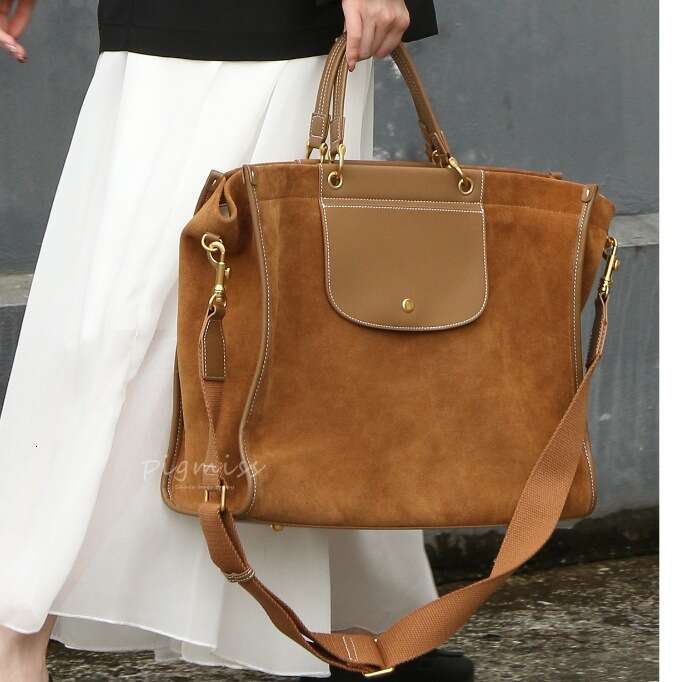 Totebag Shoulder ROSE NOIRE Hot Selling Women S Matte Cowhide Niche Handbag Commuting Versatile Briefcase Large Capacity Tote Bag