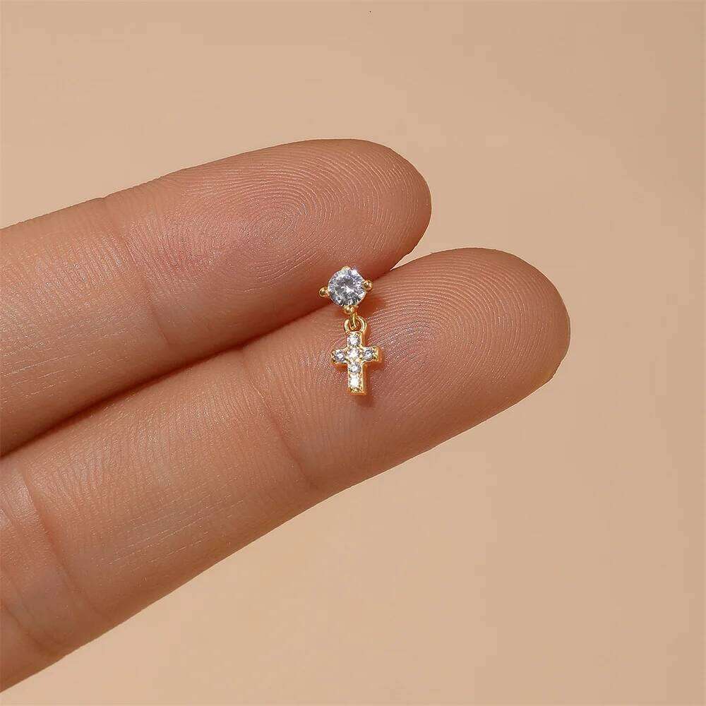 Aide 925 Sterling Silver Sweet Pink Opal Crown Piercing Stud Earrings For Women K Gold Elegant Jewelry pendientes lujo mujer
