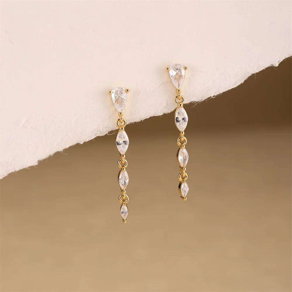 Aide 925 Sterling Silver Long Tassel Pendant Dangle Earrings for Women Trend Korean Fashion Drop Earring Wedding Luxury Jewelry