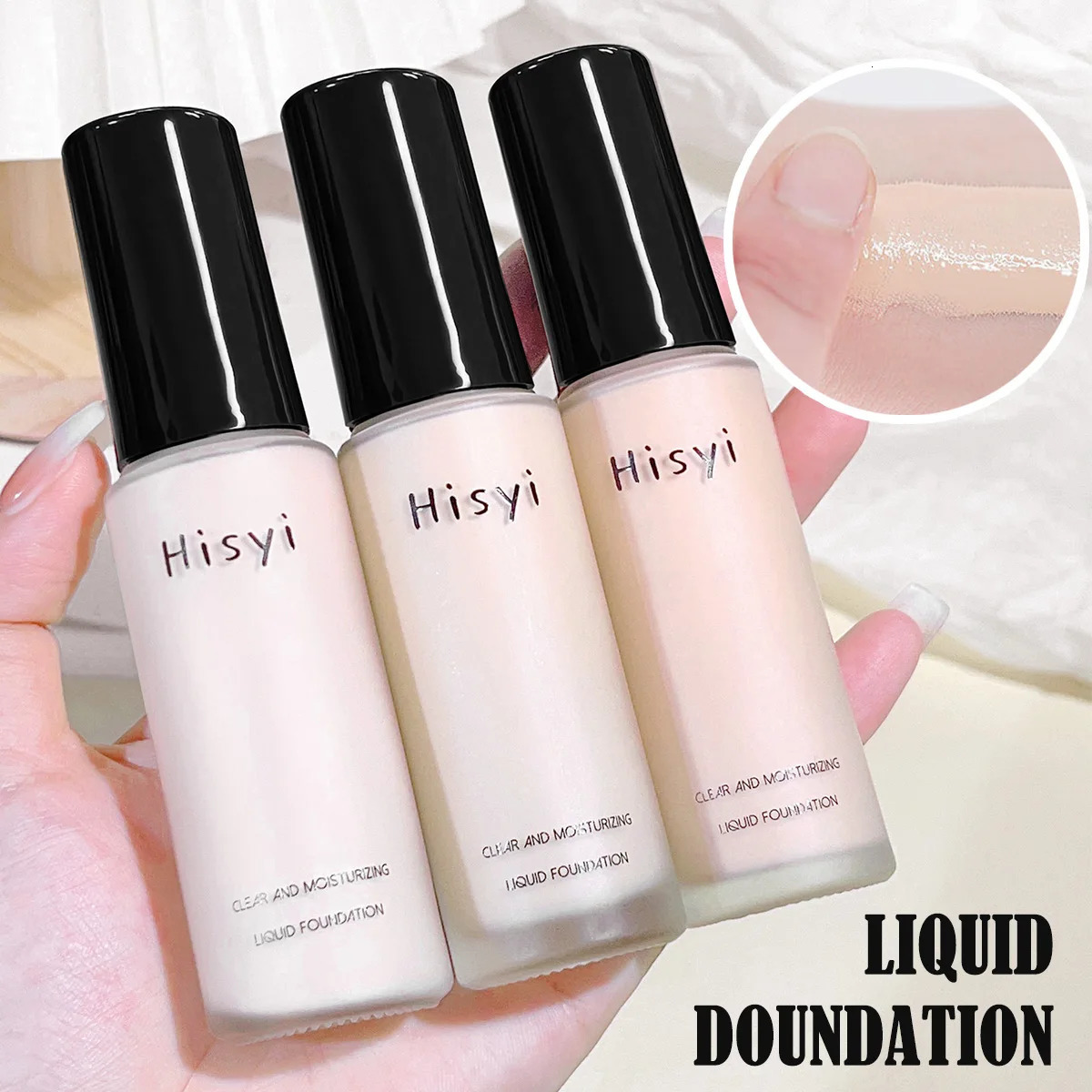 HISYI liquid foundation can control oil prevent water cover concealer hide pores and keep makeup on 251230