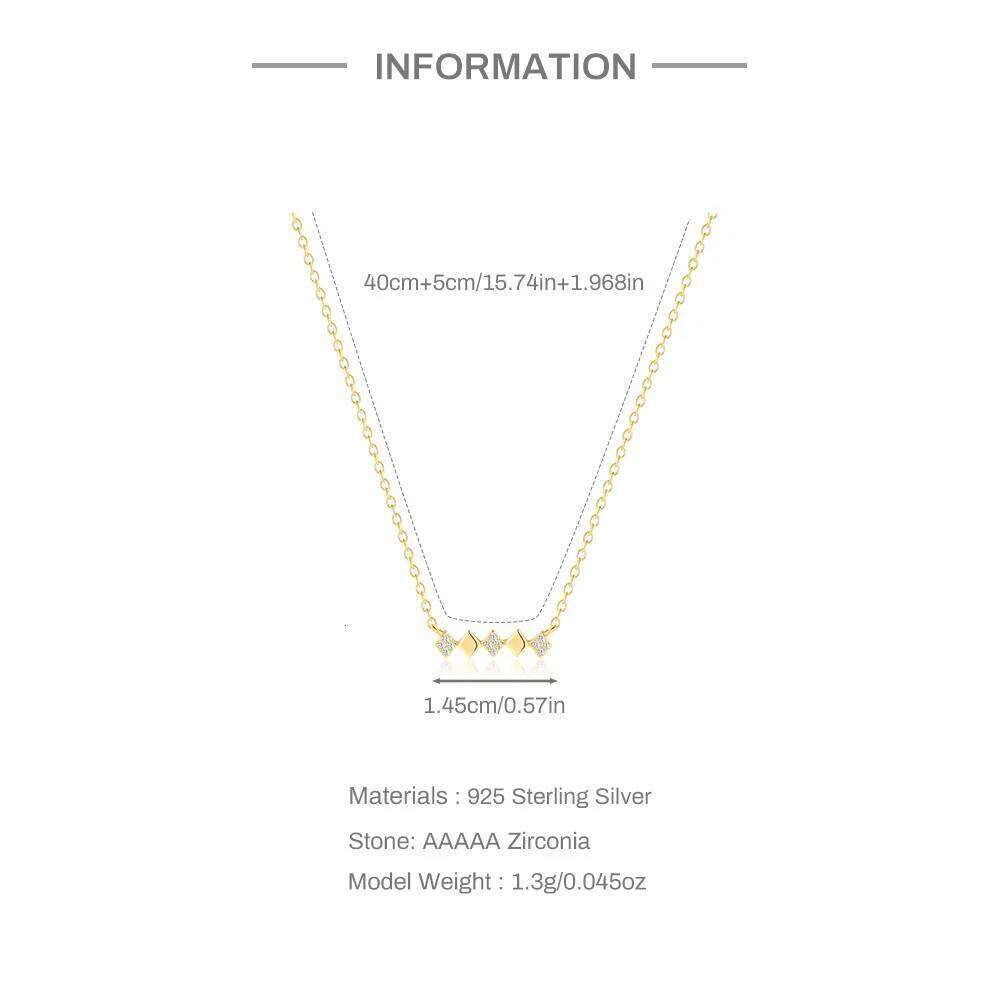 Aide 925 Sterling Silver Minimalista New Design CZ Pendant Necklaces For Women Simple Gift Choker Necks Jewelry Valentine's Day
