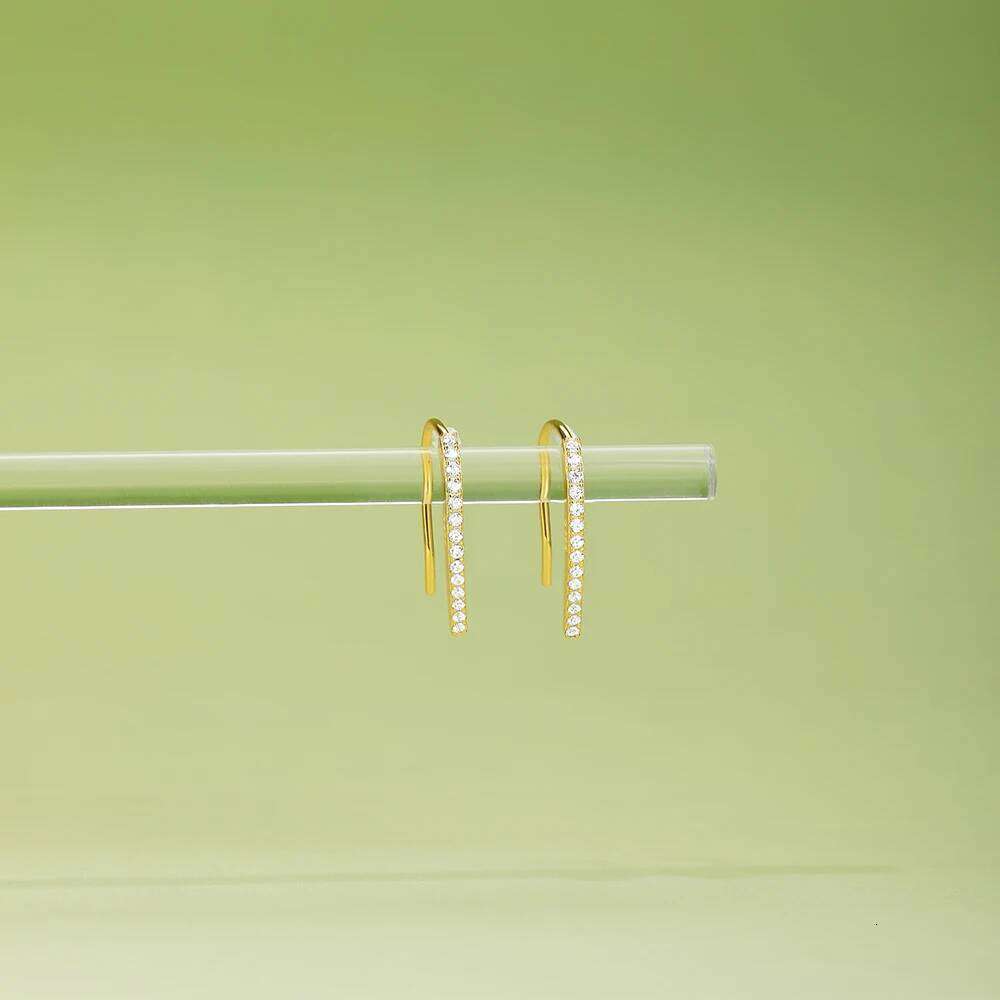 Aide 925 Sterling Silver Long Hook Clip on for Women Curved Climbing Ear Cuff Piercing Earrings Fashion Jewelry