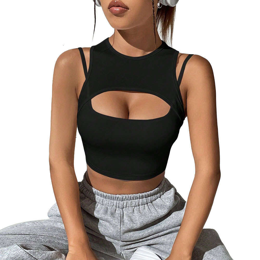 Cross-Border Hot Sale Basic Ins Trend Street Style T-Shirt 2026 Spring Summer New Slim Fit Sleeveless Vest Top