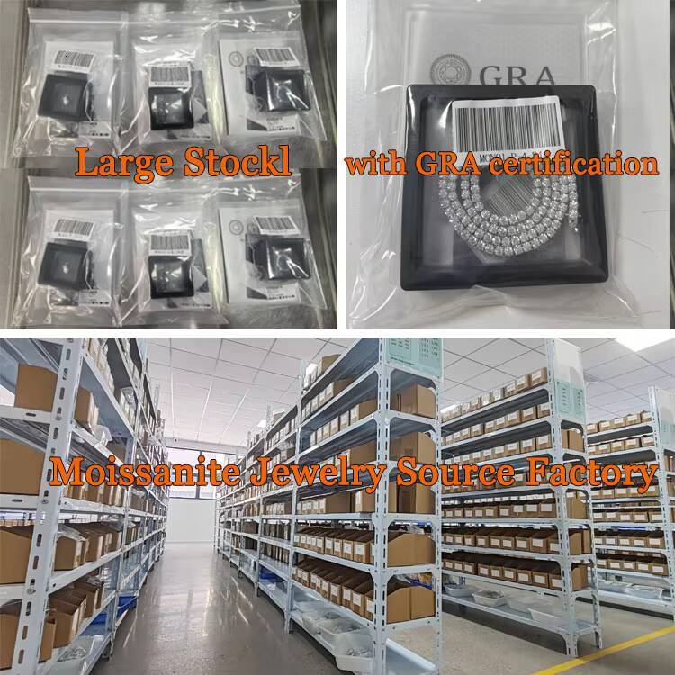 BMON01 Wholesale D Color VVS Moissanite Tennis Necklace Chain Iced Out 2MM 3MM 4MM 925 Silver Tennis Necklace Fine Jewelry