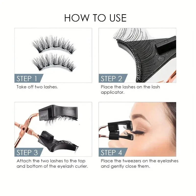 8pcs Magnetic Eyelash Kit Natural False Lashes Waterproof Eyelashes Extension Kit Reusable Wispy False Eyelashes Makeup Tools 251231