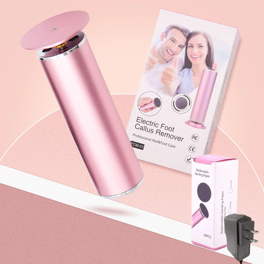 Electronic foot file pedicure sander for removing dead skin electric callus remover with 60pcs replacement sandpaper disc 251231