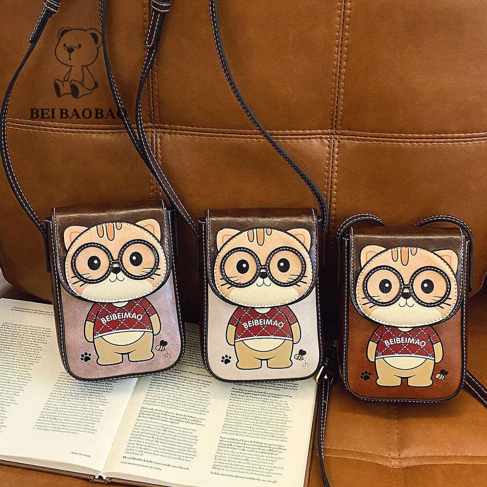Beibao Source Factory New Versatile Stylish Phone Cartoon Color-Block Small Simple Shoulder Crossbody Bag