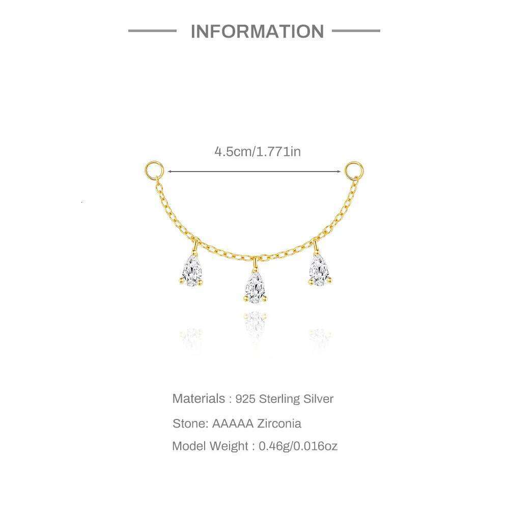 AIDE 925 Sterling Silver Long Tassel Chain Piercing Earrings Women Charms Fit For Studs Hoops DIY Fine Jewelry