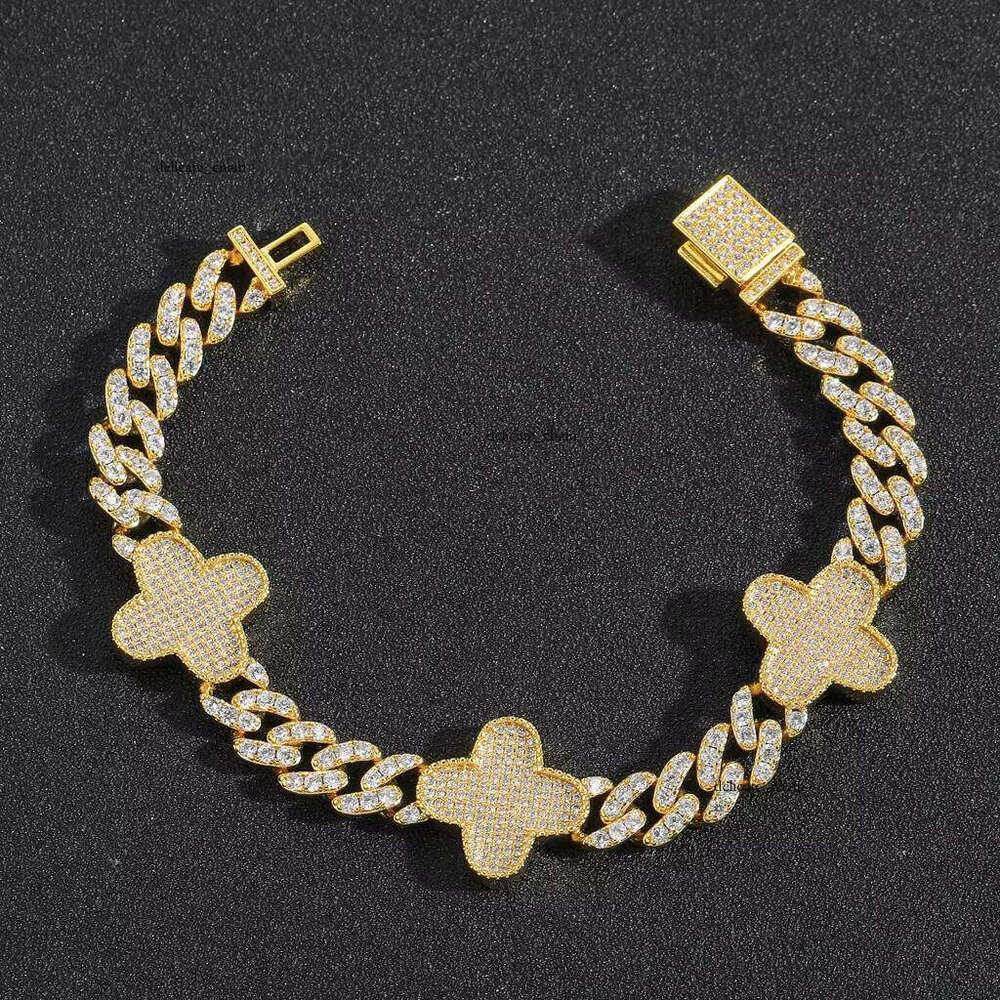 VVS Moissanite BES Multifunctional Women's Clover Necklace Gold-Plated Hip-Hop Fashion Accessories Wedding Engagement Party Gift