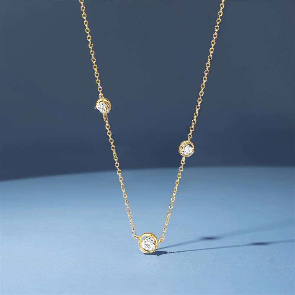 Aide Plata 925 Sterling Silver Round Zircon Necklace for Women Small CZ Pendant Choker Neck Chain Bride Gift Fine Jewelry