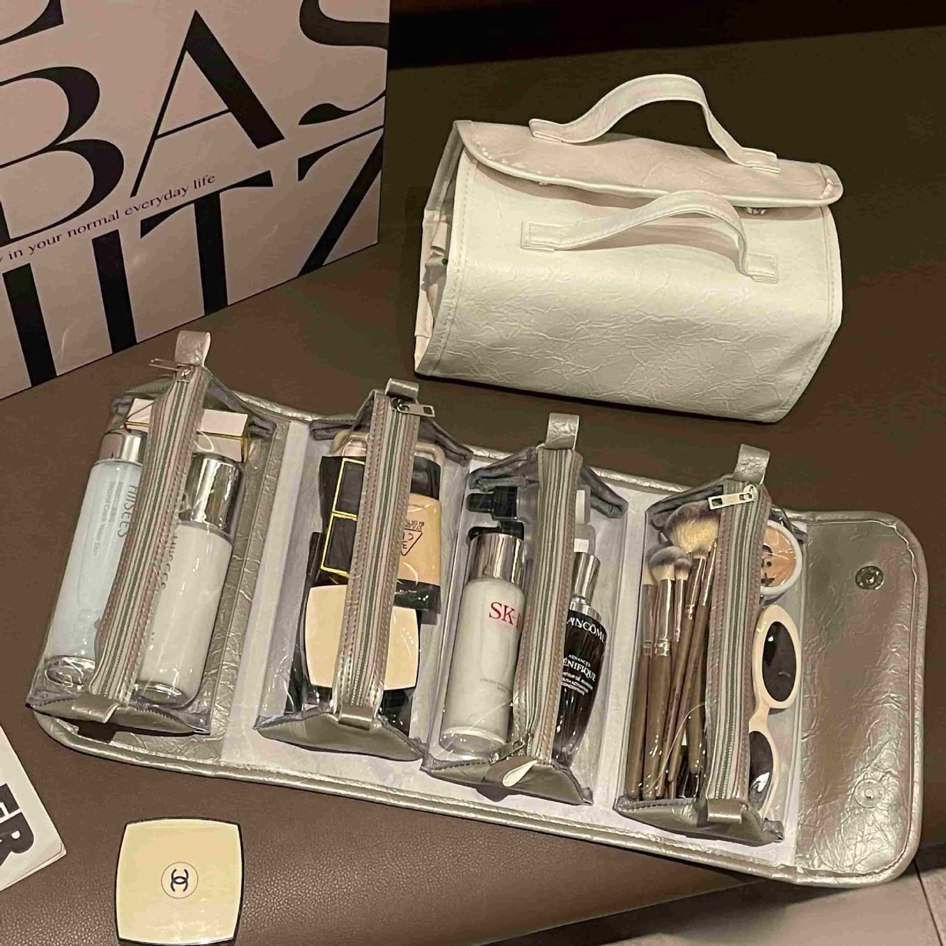 New Design Cross-border New fashionable Portable large-capacity detachable storage handbag cosmetic bag Free shipping