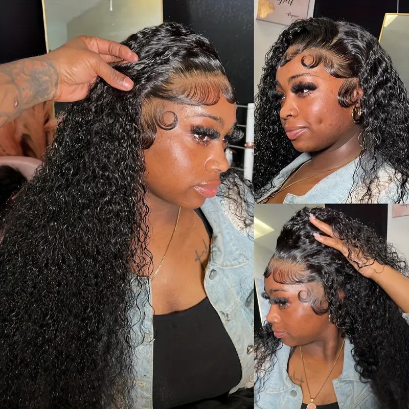 Cross border Trade European American Fashion Front Lace Wigs with Natural, Fluffy Curls Popular in Africa Front Lace Wigs