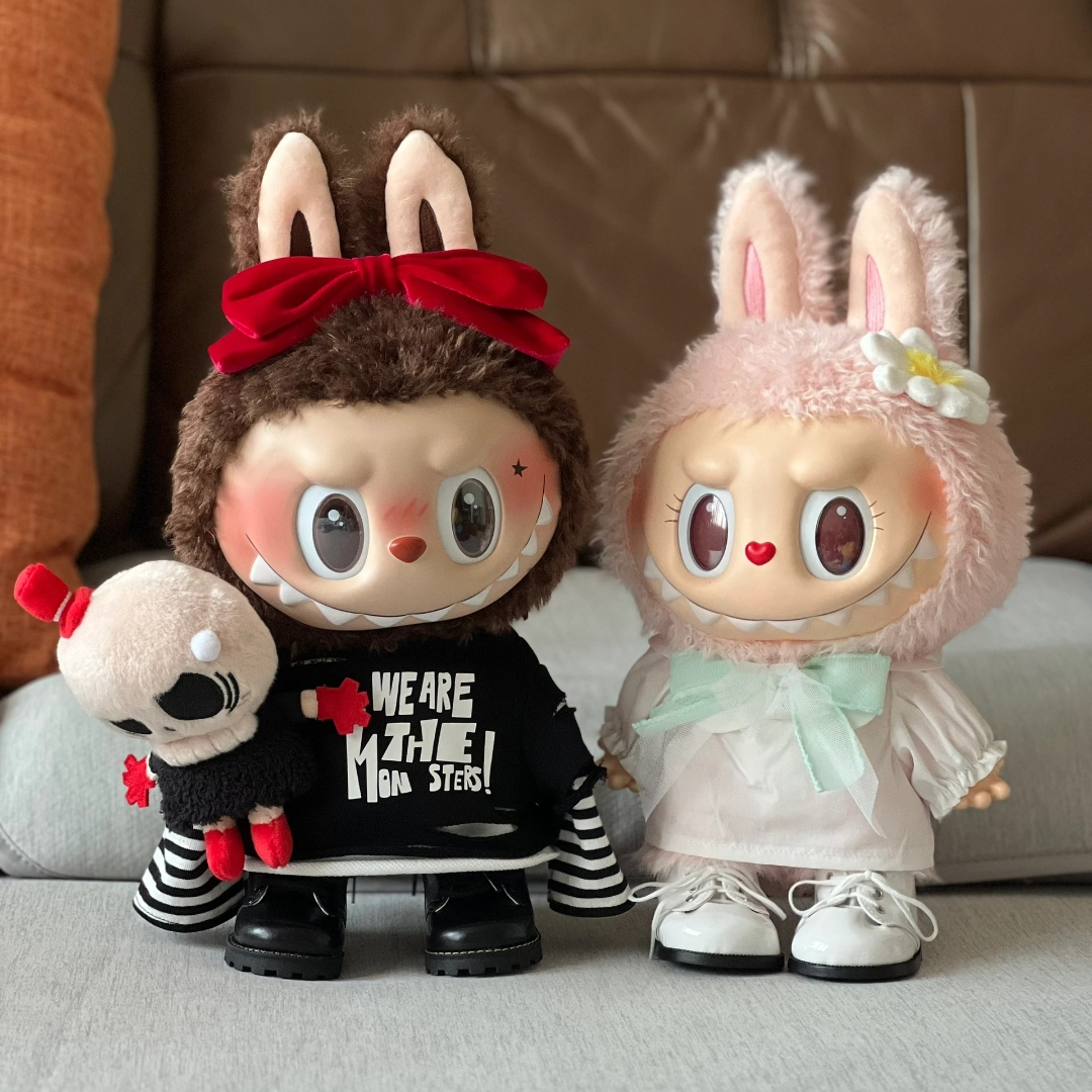 For Catch Me if You Like Me 38cm PVC Plush Doll Valentine's Day Monster Zimomo Pink Harmonia Blind Box Gift QIAOWANTONG
