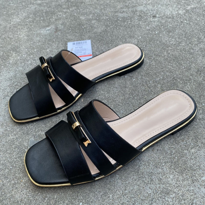 Free shipping Limited edition Fashionable shoes flat bottomed women summer vacation wearing bow tie in one line