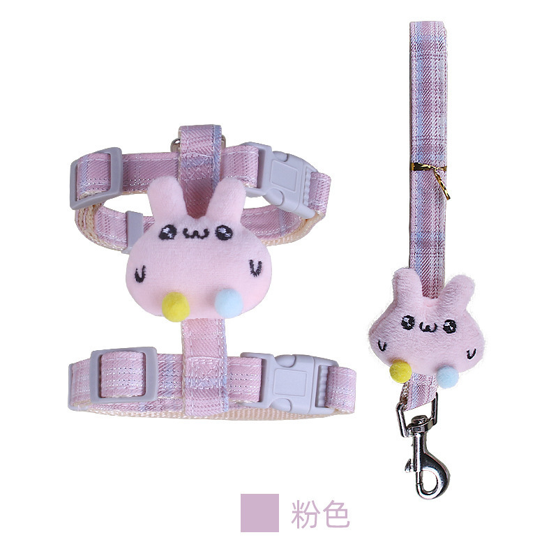 Cross border Adjustable Cat Traction Rope Pet Rabbit Series Set Small Dog Rope Dog Chest Strap