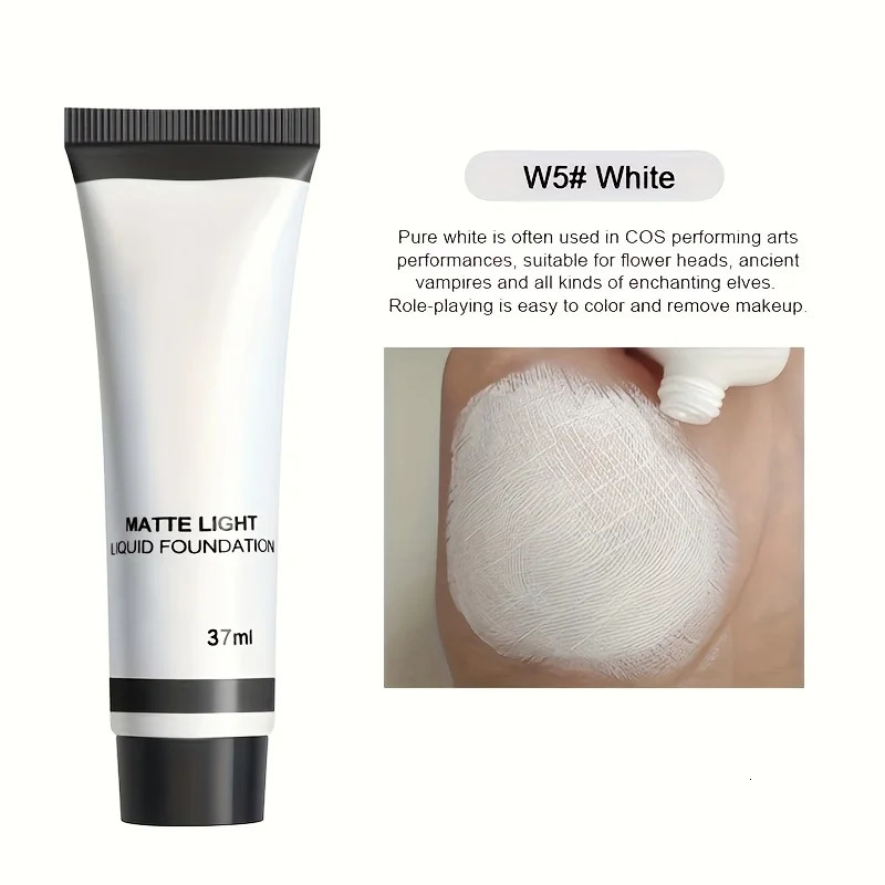 White Foundation Blending Liquid Toner Liquid Foundation Blending Pure White Cosplay Mardi Gras Carnival Face Paint 251230