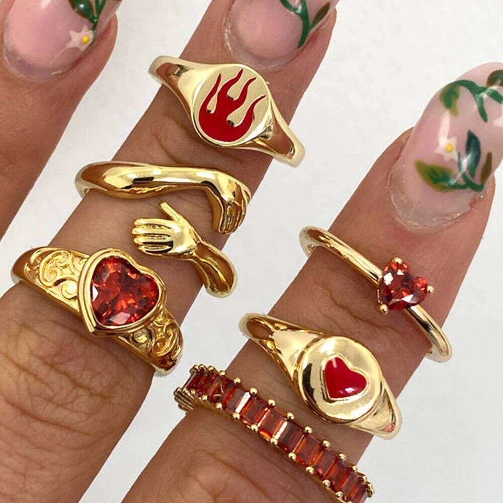 Aide 925 Sterling Silver Creative Hands Love Resizable Rings For Women Valentine's Gift Cute His Big Loving Hug Gesture Ring