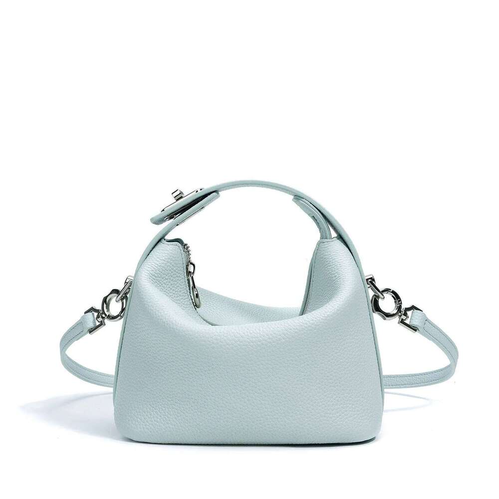 New Bento Shape Small Tote Light Purple Color Leisure Genuine Cow Leather Women Crossbody Bag High Quality Summer Purse MASA