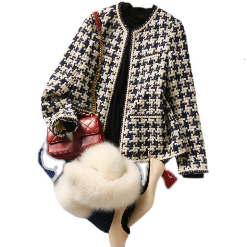 Fashion Retro French Style Jacket New Women's Spring and Autumn Versatile Socialite Elegant Tweed Coat