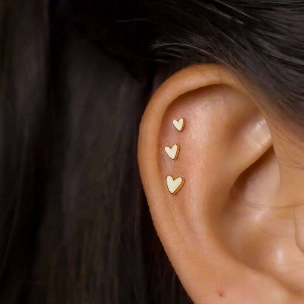 Aide 3PCS Set Multi-size Star Moon Zircon 925 Sterling Silver Stud Earring For Women 18K Gold Ins Piercing Earrings Fine Jewelry