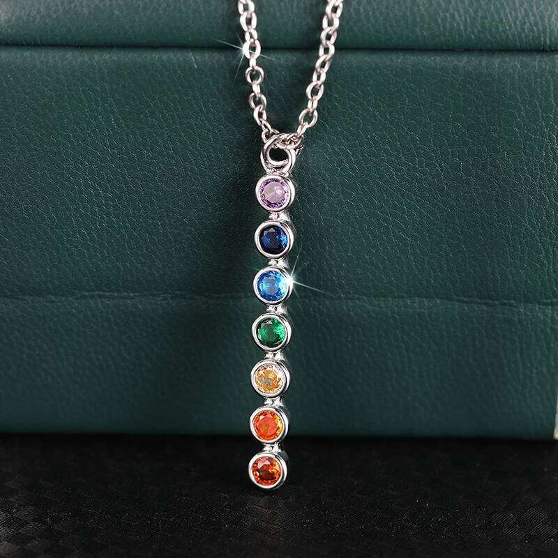 Huitan Attractive Pendant Necklace with Colorful Cubic Zirconia Brilliant Charming Party Jewelry for Women Delicate Accessories