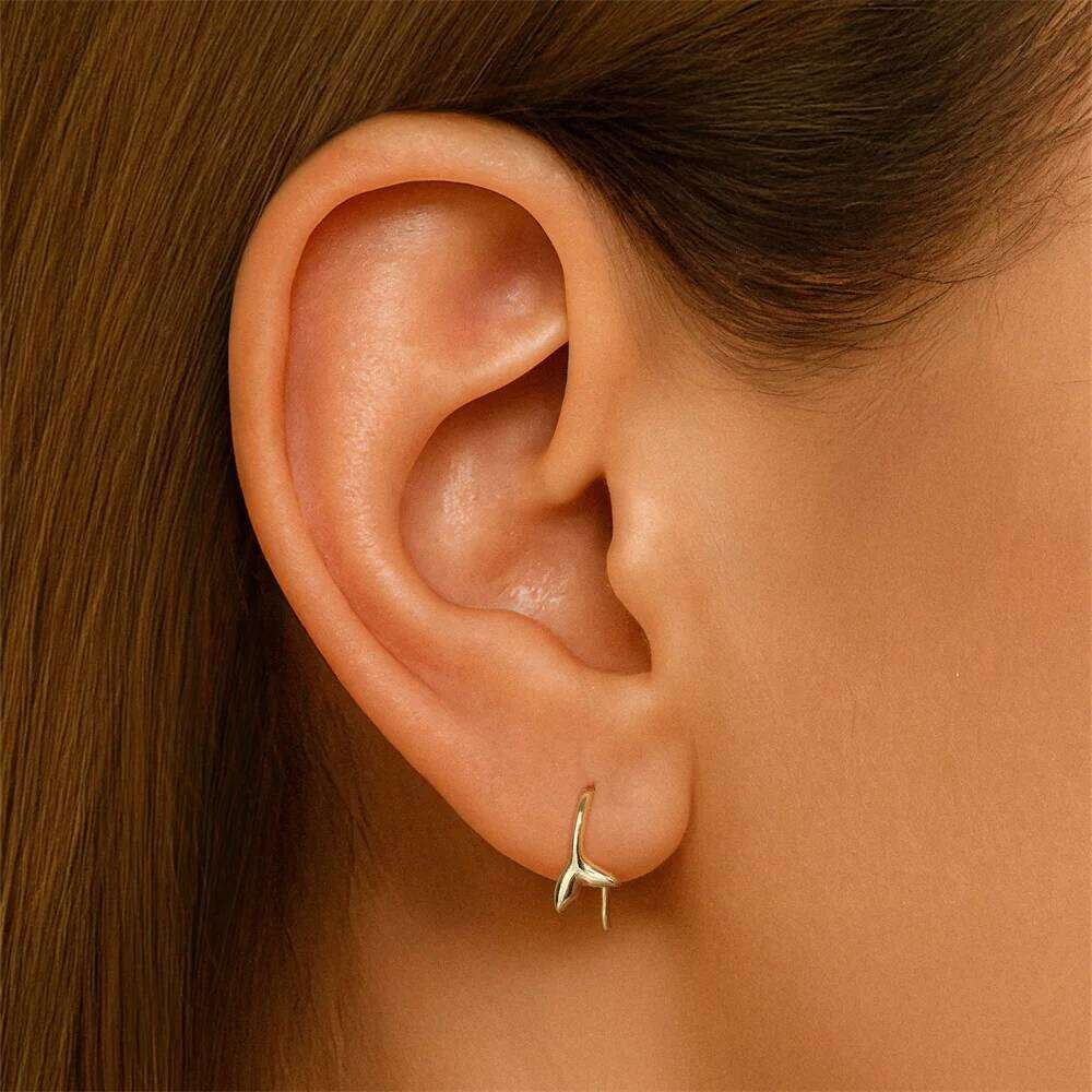 Aide 925 Sterling Silver Smooth Long Line Climber Stud Earrings For Women Minimalist Ear Crawlers Studs Piercing Jewelry