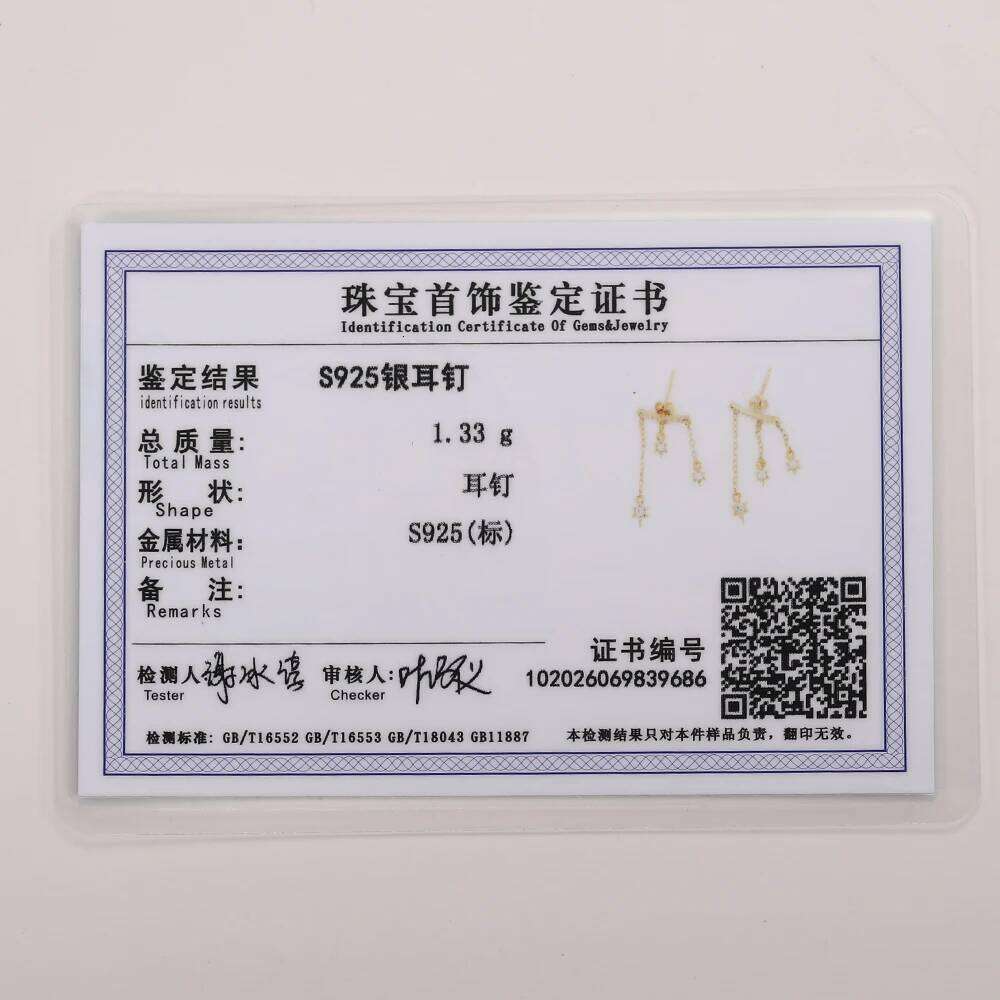 Aide 925 Silver Fashion Long Tassels Dangle Earrings for Women Girls Sparkling Chains Zircon Party Fine Jewelry Accessories