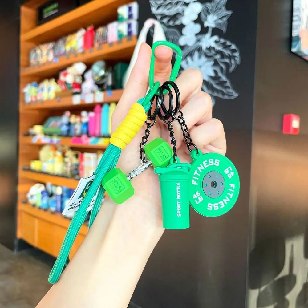 Detachable Barbell Plates Keychain Dopamine INS Simulation Dumbbells Keyring Water Cups Creative Fitness Series Pendant Friends 251230