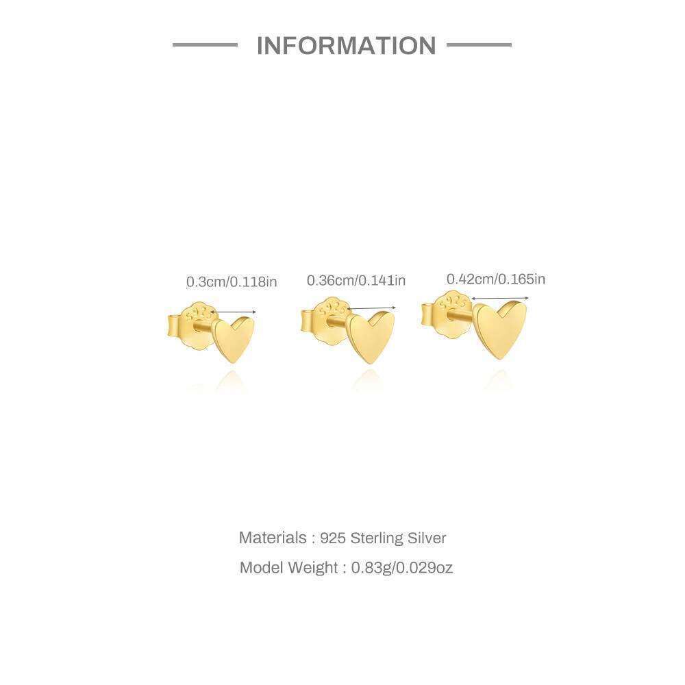 Aide 3PCS Set Multi-size Star Moon Zircon 925 Sterling Silver Stud Earring For Women 18K Gold Ins Piercing Earrings Fine Jewelry