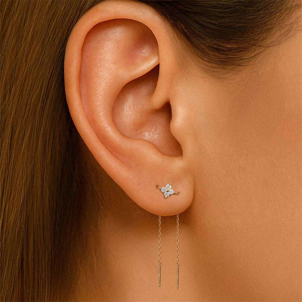 Aide 925 Sterling Silver S-type Ear Wire 18k Gold Color Earrings New Light Luxury Drangles Earring for Women Pendientes