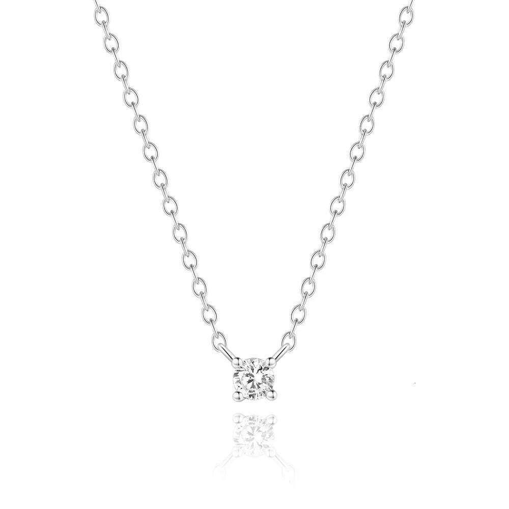 Aide 2.0 3.0 4.0 Gold Color Moissanite Necklace for Women Sparkling Classic Lab Diamon Pendant 925 Sterling Silver Choker Necks