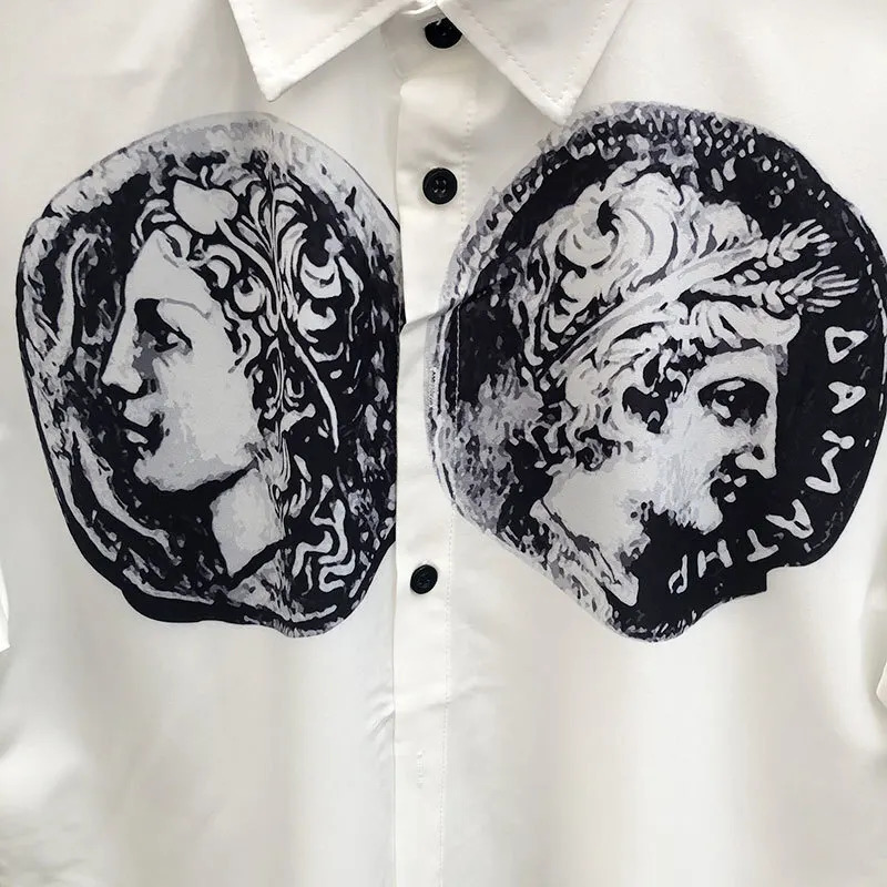 Hawaiian Shirt Streetwear Abstract Portrait Print Shirts Tracksuit Set Hip Hop Casual Beach Holiday Short Sleeve Suit 251230