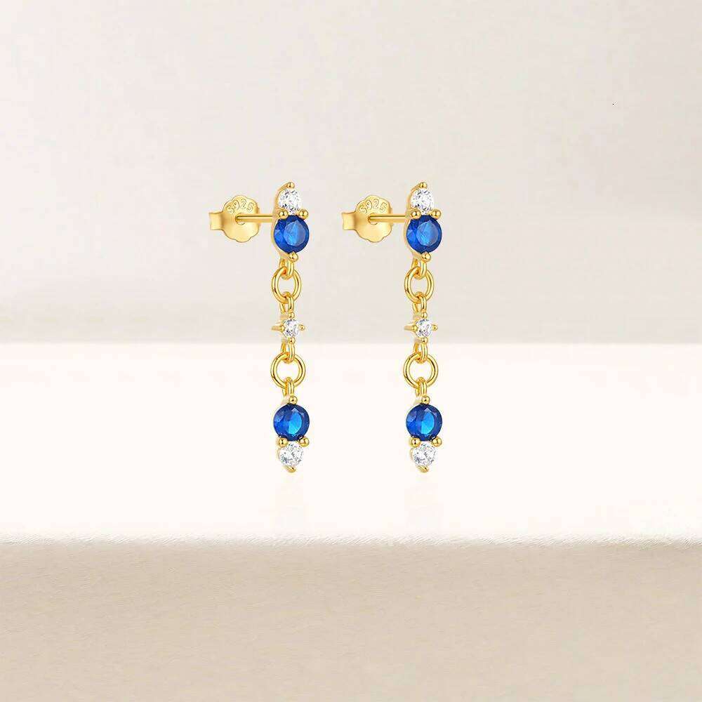 Aide 925 Sterling Silver Korea Style Fashion Cute Green Tassel Zircon Eardrop For Women Girls Party Earring Jewelry Gift