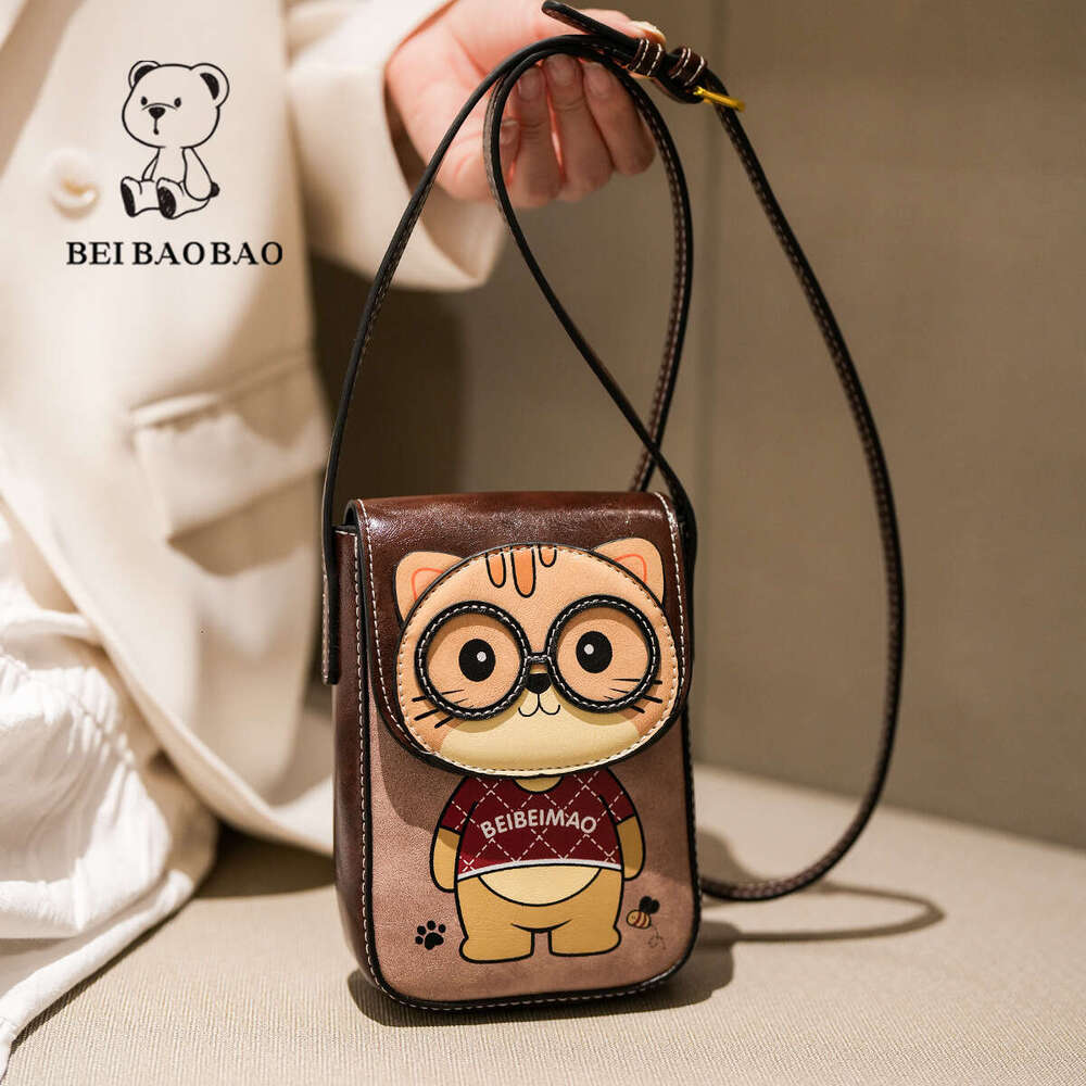 Beibao Source Factory New Versatile Stylish Phone Cartoon Color-Block Small Simple Shoulder Crossbody Bag