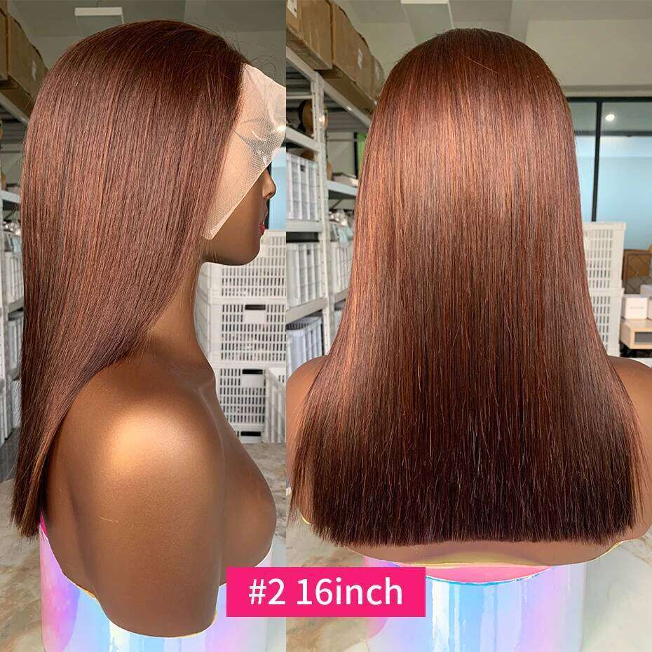 Vietnamese Glueless 100%human Hair Quality 2x6 Closure Ready to Wear Wig 250 Density13x6 13x4 Lace Frontal Bob Wigs #2