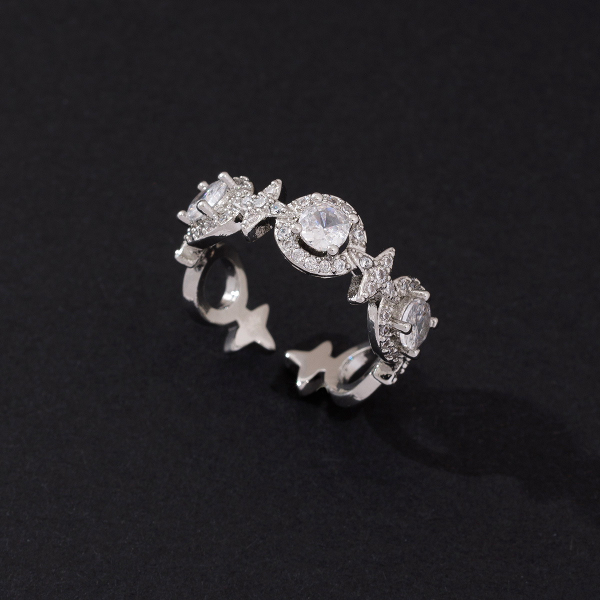 Luxury Brand Designer Jewelry Minimalist Niche Hexagram Ring For Women, Niche Light Luxury Versatile Elegant High-End Couple Ring Gift For Women